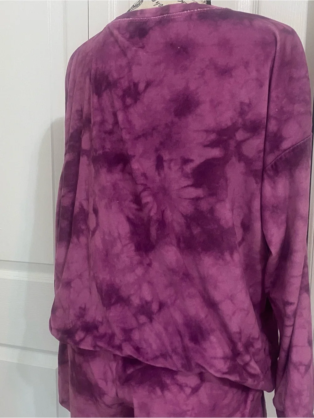 Justice Purple Tie-Dye Cat Sleepwear Set